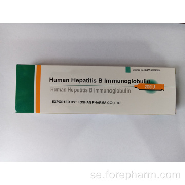 Liten dosformulering av human hepatit B immunoglobulin